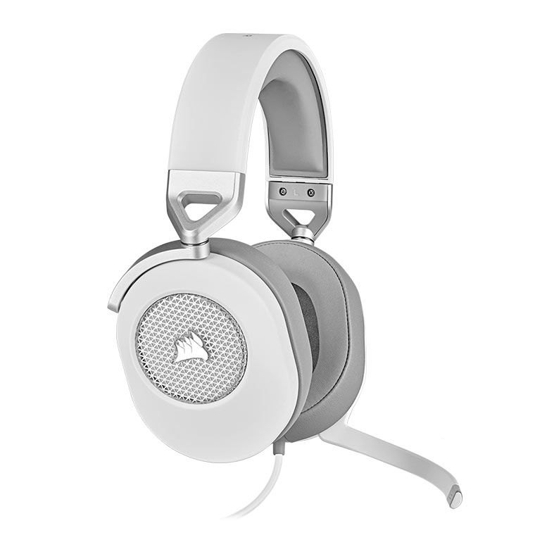 CORSAIR HS65 SURROUND Wired Gaming Headset — White
