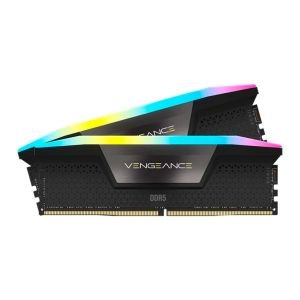 CORSAIR VENGEANCE® RGB 32GB (2x16GB) DDR5 DRAM Up To 5600MT/s CL40 Memory Kit — Black