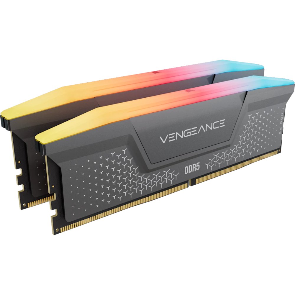 CORSAIR VENGEANCE RGB RS 32GB (2x16GB) DDR5 DRAM Up To 6000MT/S CL36 Memory Kit — GREY